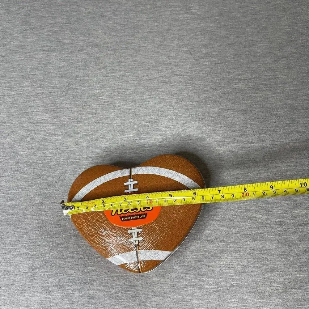 Reese's Peanut Butter Cup Football Heart Shaped Tin